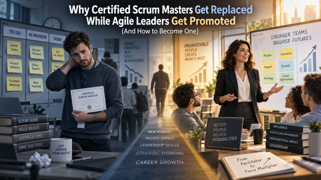 Why Certified Scrum Masters Get Replaced While Agile Leaders Get Promoted (And How to Become One)