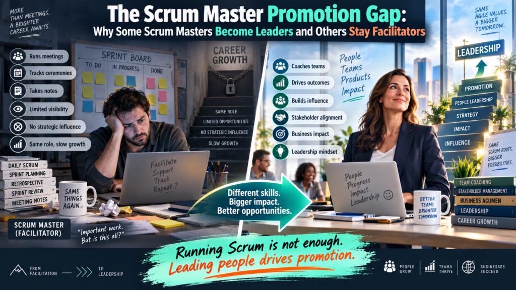 The Scrum Master Promotion Gap: Why Some Scrum Masters Become Leaders and Others Stay Facilitators